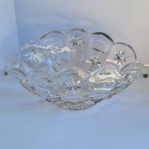 Vintage Brilliant Crystal Cut Glass Candy or Nut Dish/Bowl
